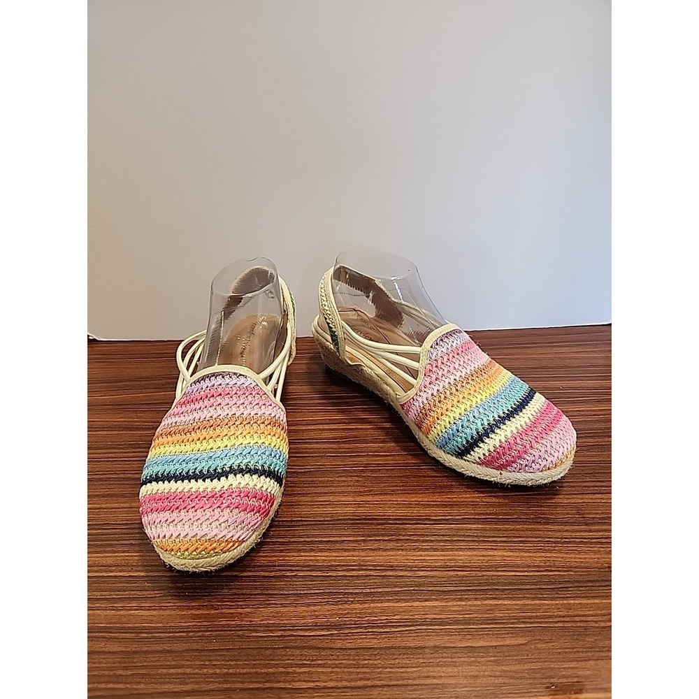 ComfortView‎ Espadrilles Sz 9WW Clea Espadrille Synthetic Jute Rainbow Shoes